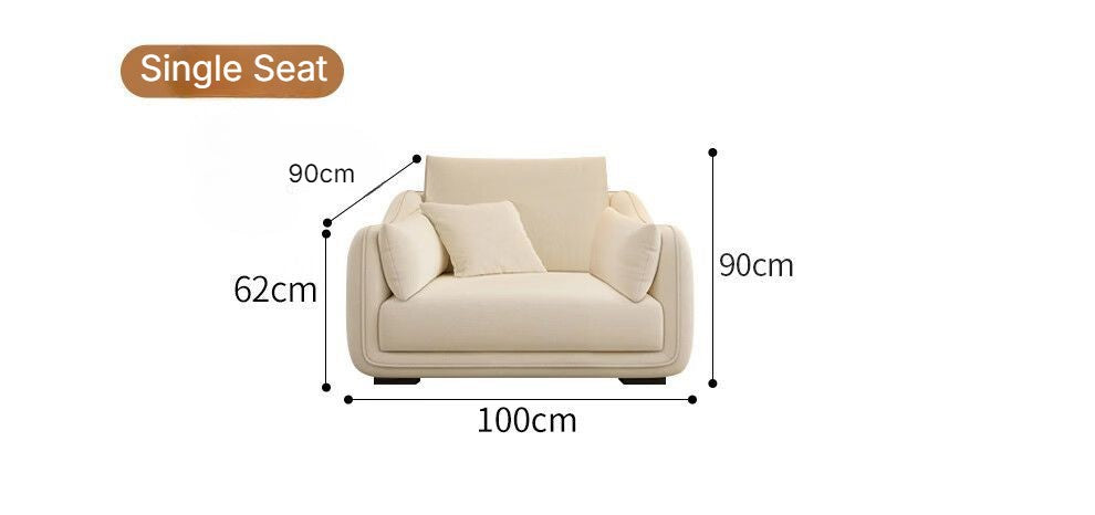 Modern Minimalist Sofa, Four, Three, Two or Single Seating Couch.