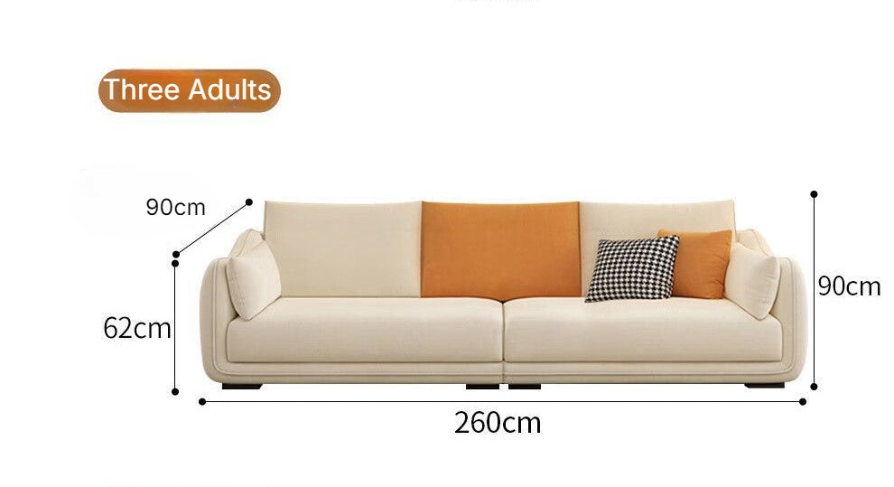 Modern Minimalist Sofa, Four, Three, Two or Single Seating Couch.