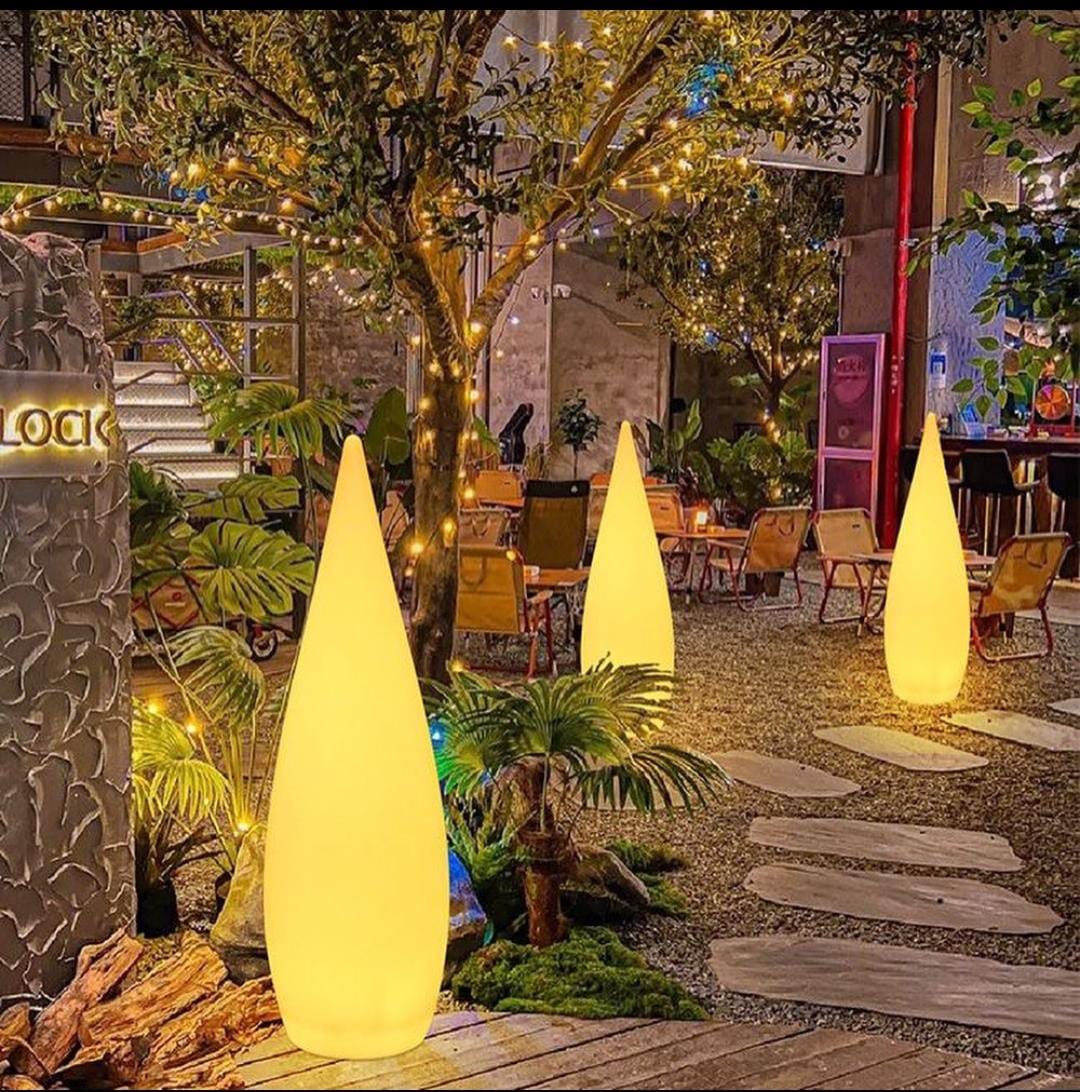 Water Drop Solar Outdoor Waterproof Stand Landscape Changeable Light for Garden Lawn Decoration