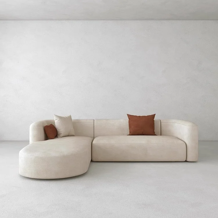 Modern L-Shaped Couch, Living room Sectional Sofa.