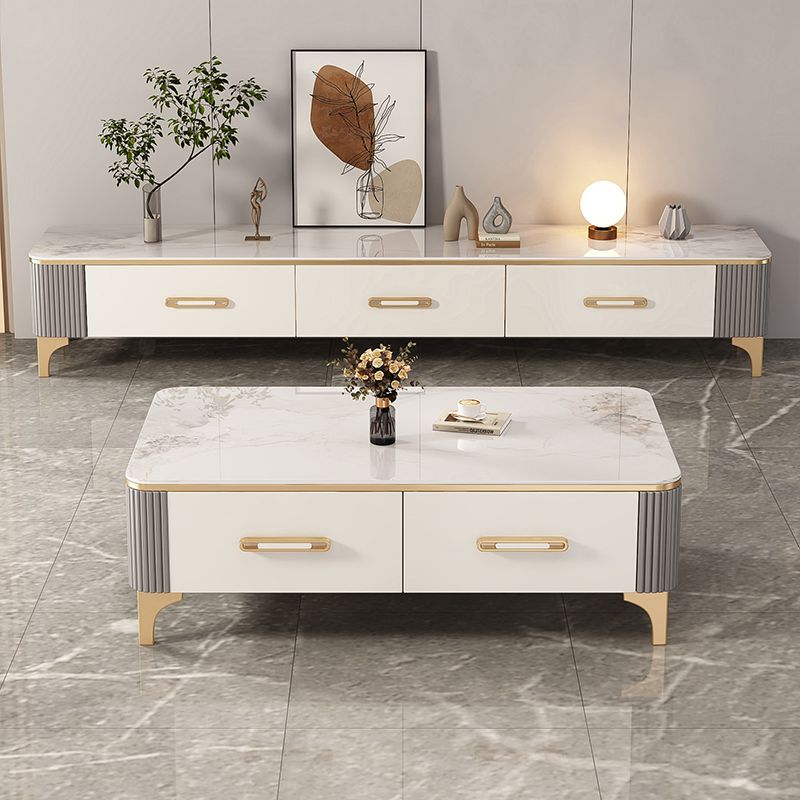 modern tv table and coffee table set