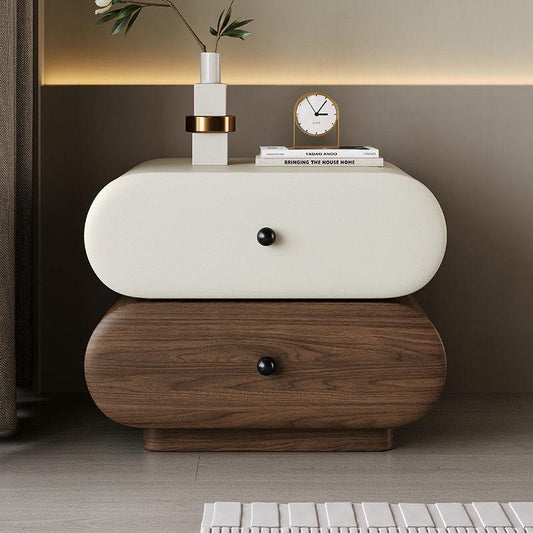 Simple Bedside, Half Rounded Edges Nightstand.