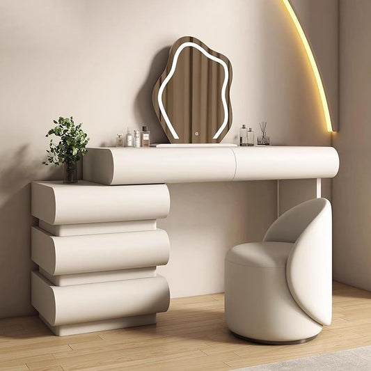 Dressing Table Set with Mirror and Chair.