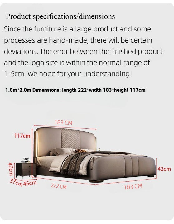 Elegant Upholstered Bed.