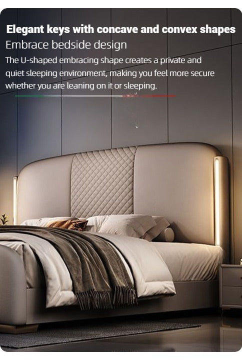 Elegant Upholstered Bed.