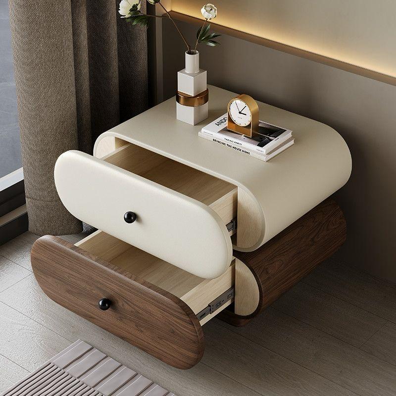 Simple Bedside, Half Rounded Edges Nightstand.