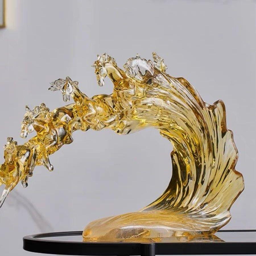 Horse Statue for Home décor, Wall Shelf Living Room Decoration, Handmade Resin Sculpture for Home Decor.