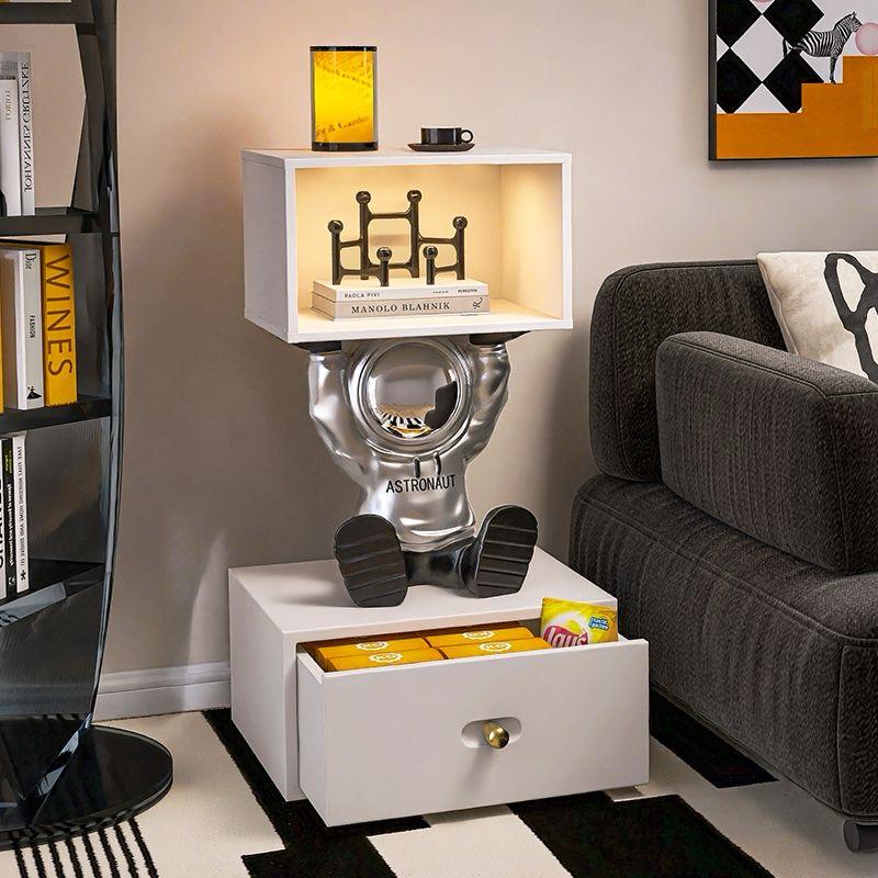 Bedside Table on Astronaut Design for Kids Bedroom.