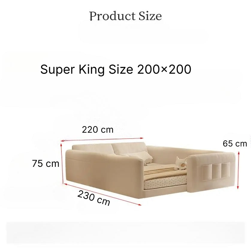 Upholstered Bed Frame with Sides Guardian and Headboard.