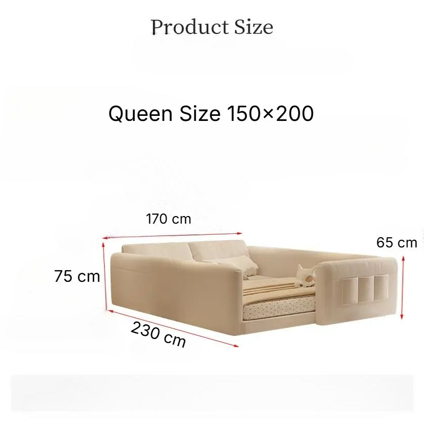 Upholstered Bed Frame with Sides Guardian and Headboard.
