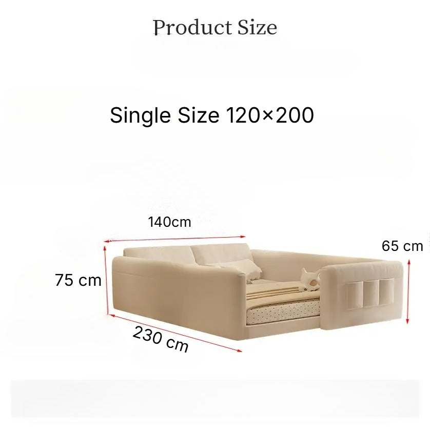 Upholstered Bed Frame with Sides Guardian and Headboard.