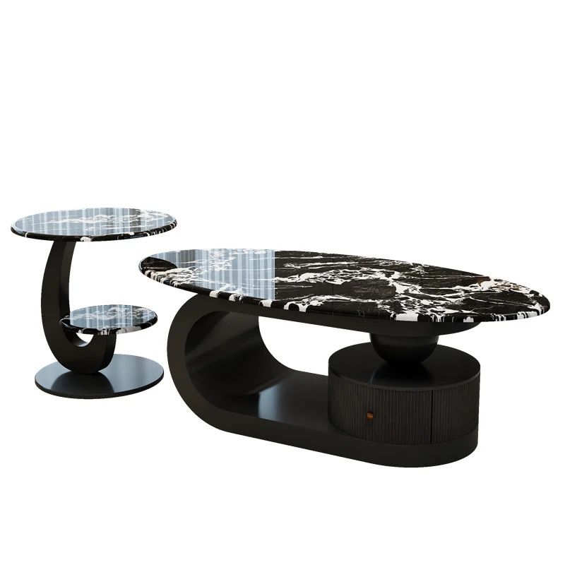 Microlite Oval Nesting Coffee Table Set.