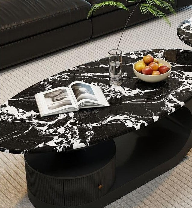 Microlite Oval Nesting Coffee Table Set.