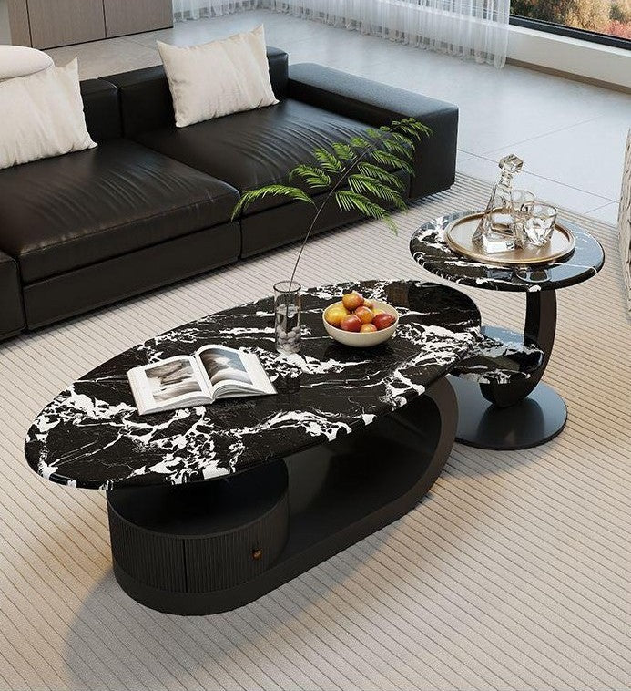 Microlite Oval Nesting Coffee Table Set.
