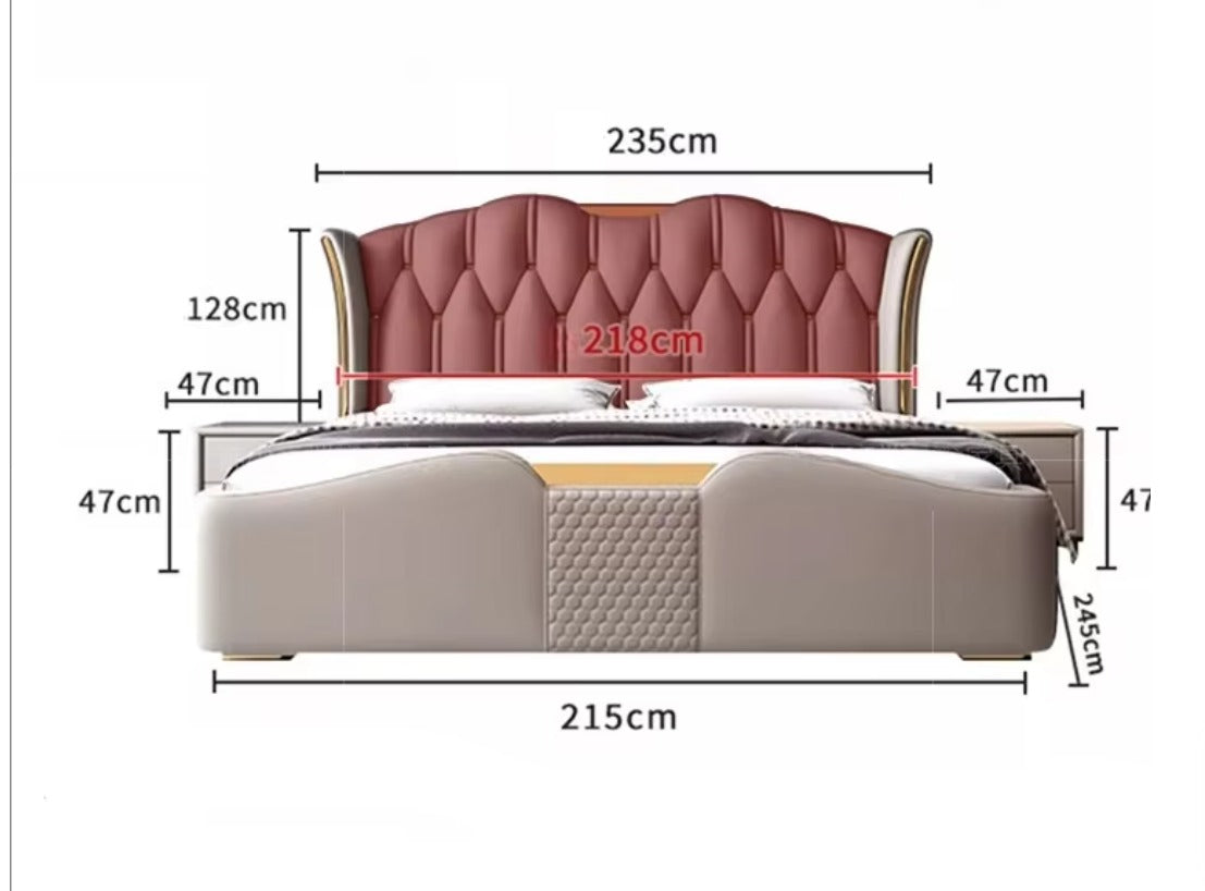 Luxury Home Faux Leather Bed Frame.