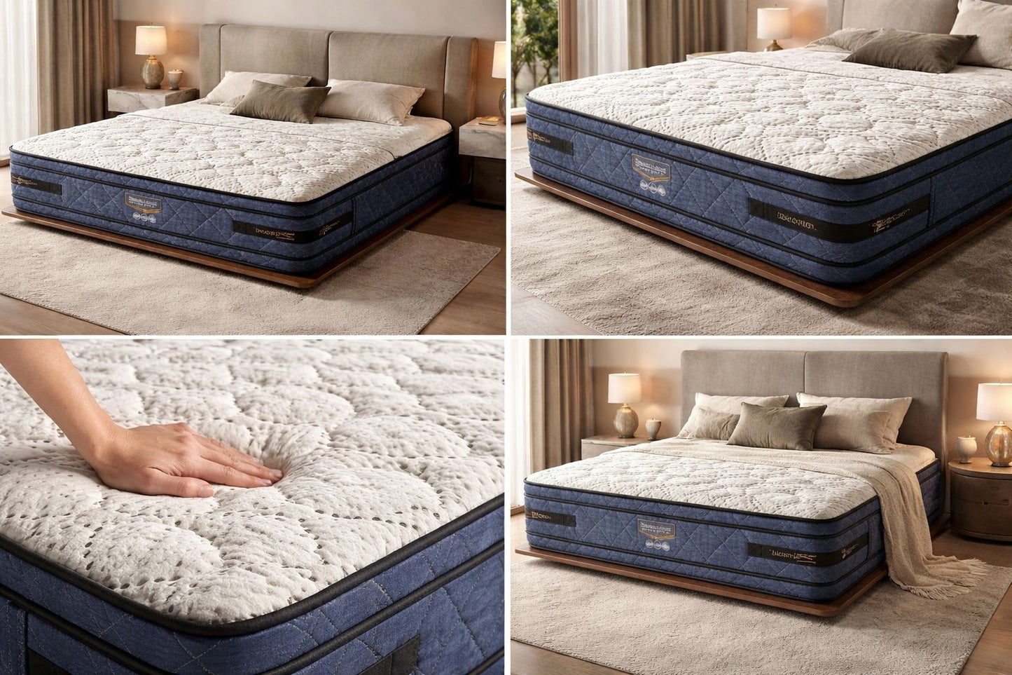 LARA Bonnell Spring Premium Mattress, Firm Plush, 7 Years Warranty.