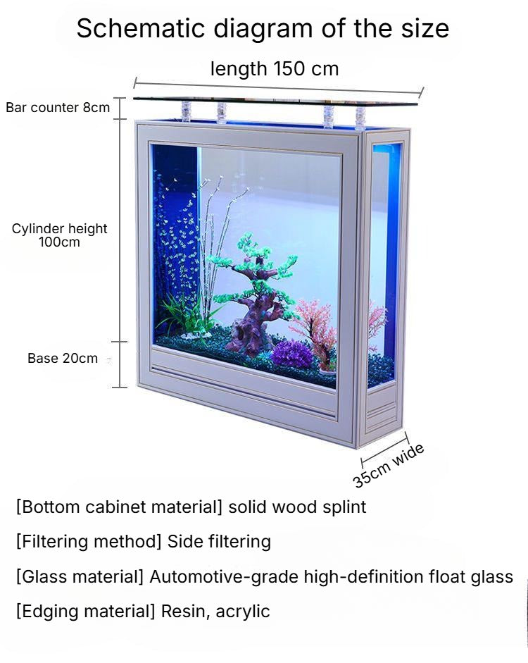 aquarium with full accessories bundle