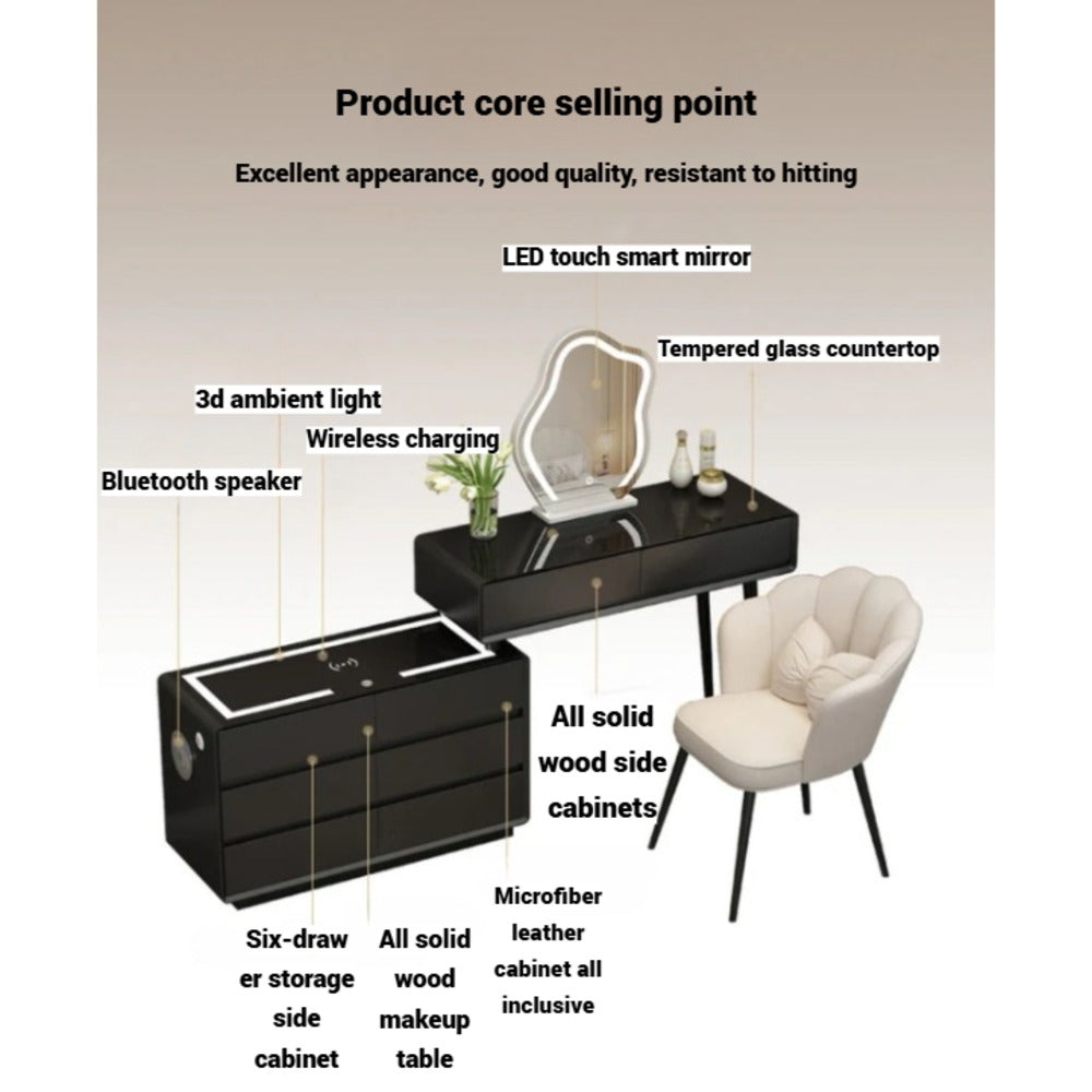 vanity table black