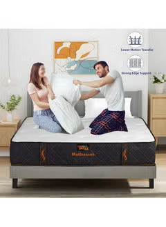 Luxurious Mattress Orthopedic Medical Mattress, Pocket Spring Italian Gel Memory Foam 30cm, Ultimate Comfort Reduce Stress & Tensions.