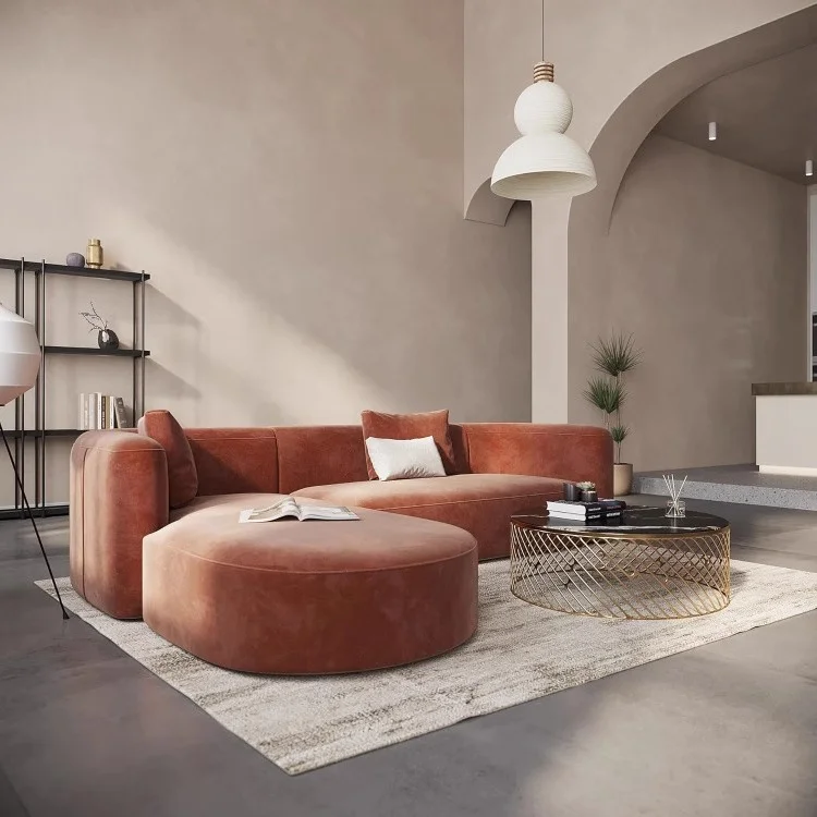 Modern L-Shaped Couch, Living room Sectional Sofa.