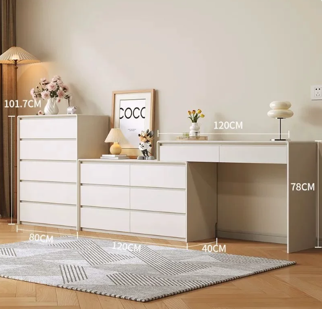 Spacious Dresser with Makeup Table Set.