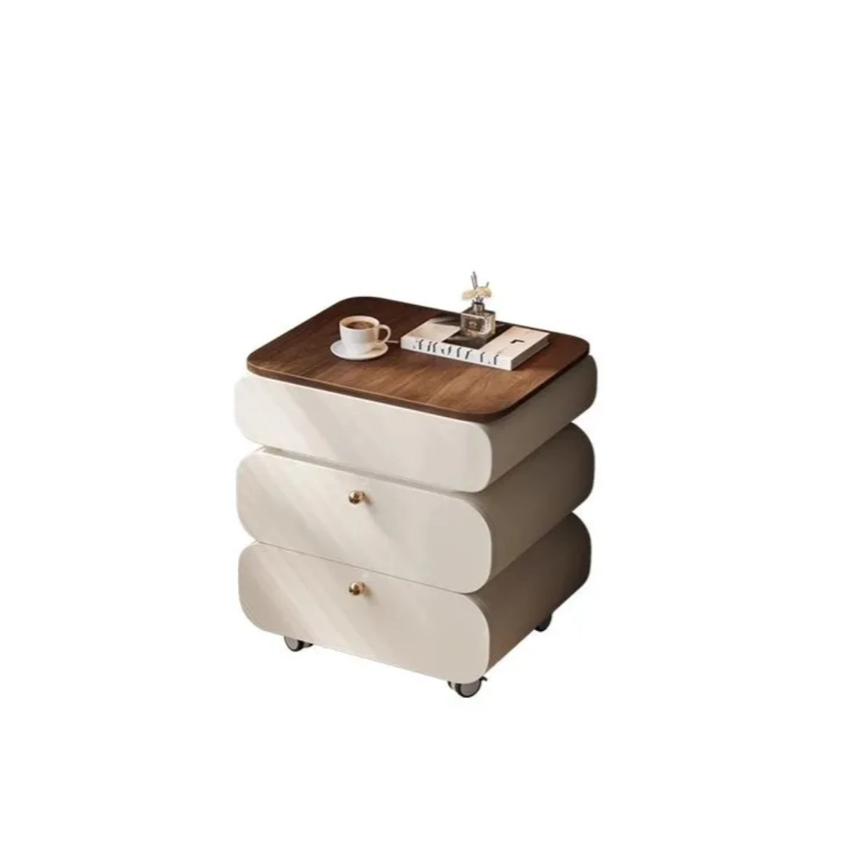 Minimalist Makeup Table with Flip Lighted Mirror.