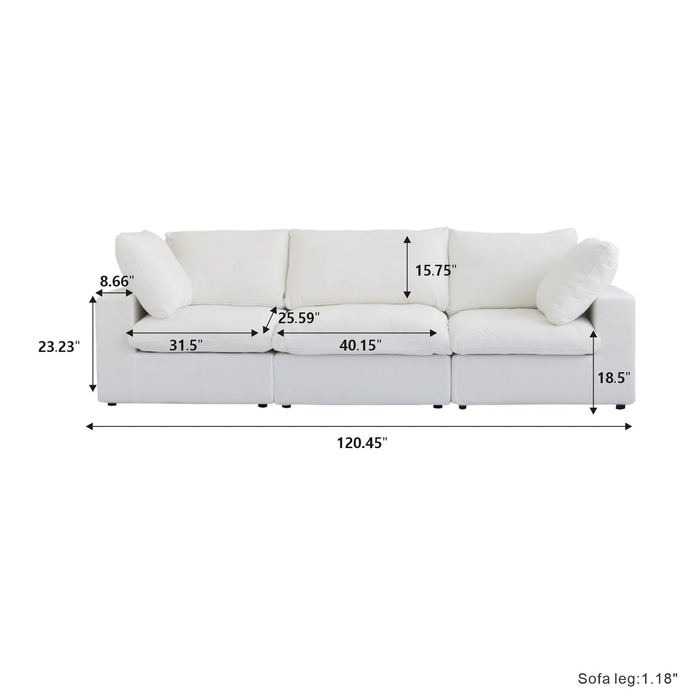 Minimalist Modular Sofa For Living Room.