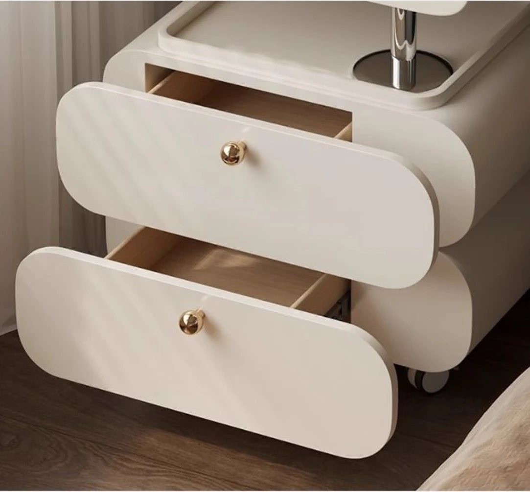 Minimalist Makeup Table with Flip Lighted Mirror.