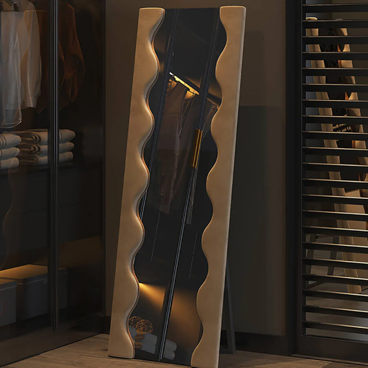 Retro Rectangle Full Body Wavy Mirror.