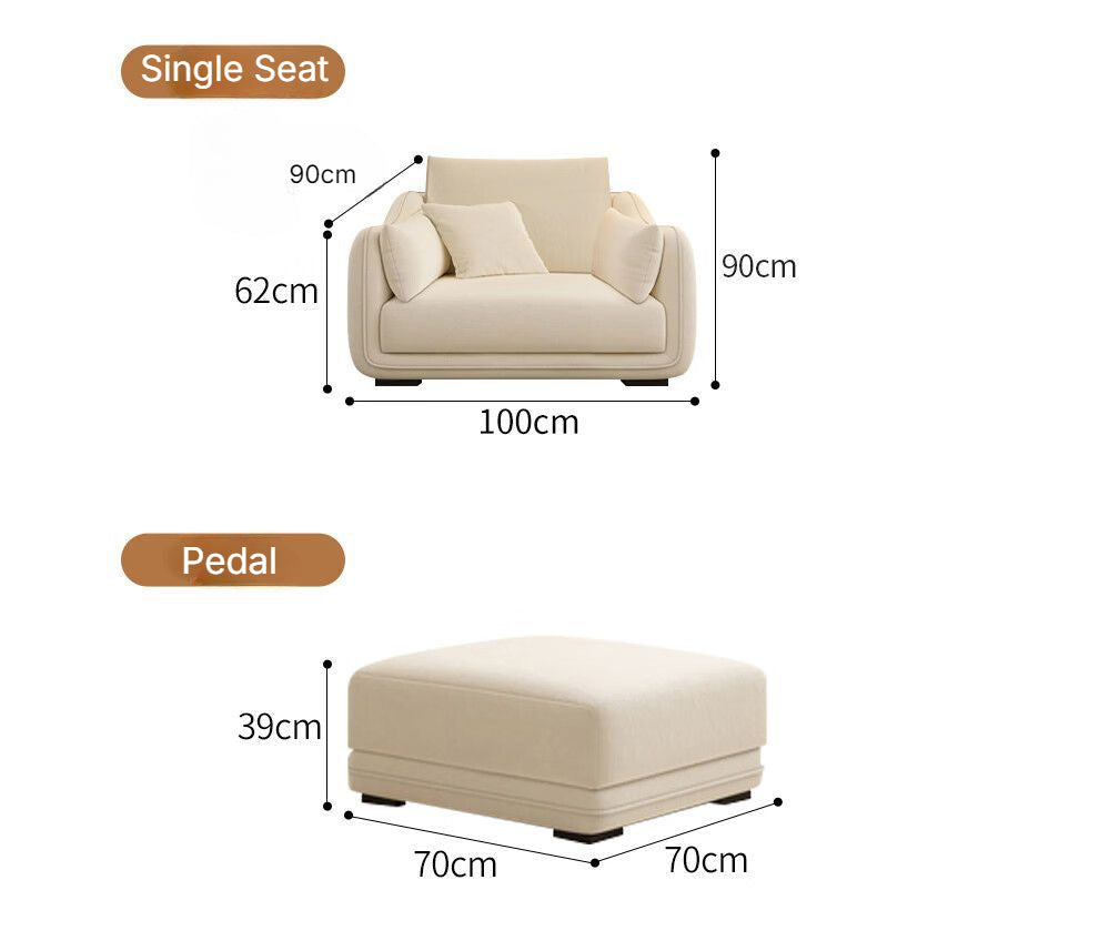 Modern Minimalist Sofa, Four, Three, Two or Single Seating Couch.
