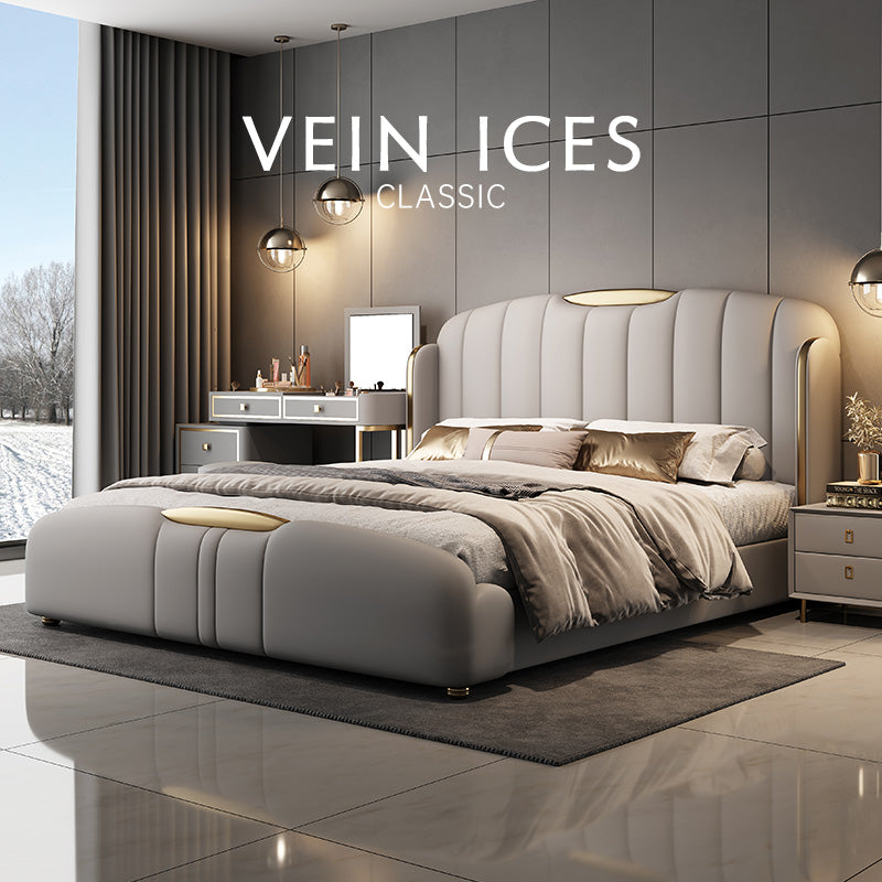 linen upholstered bed frame