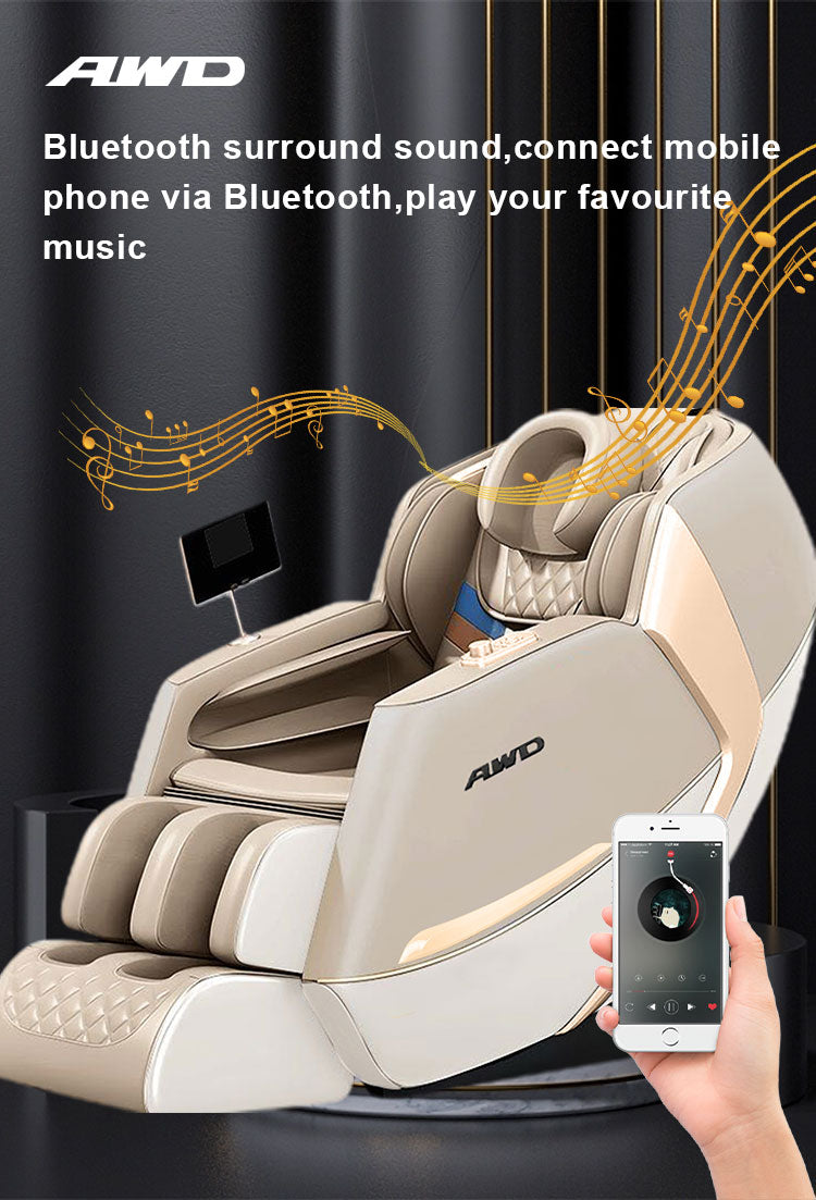4D Massage Chair with SL-Track Technology, 18 kinds of Auto Programs - Dark Gray.