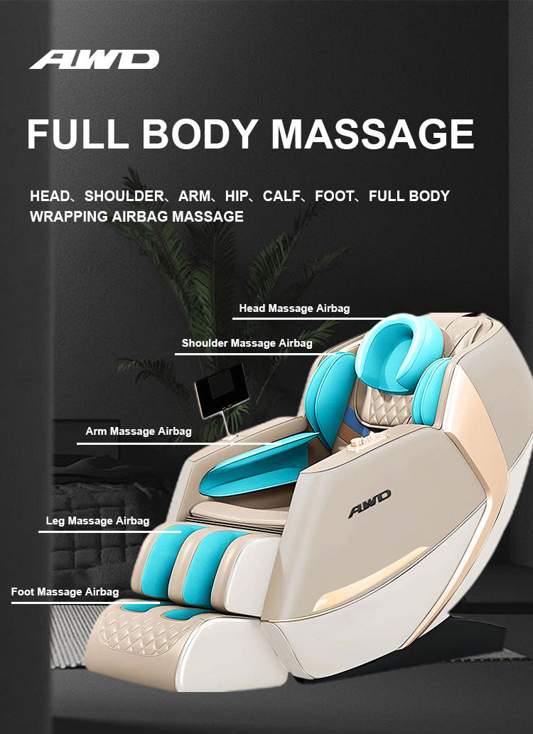4D Massage Chair with SL-Track Technology, 18 kinds of Auto Programs - Dark Gray.