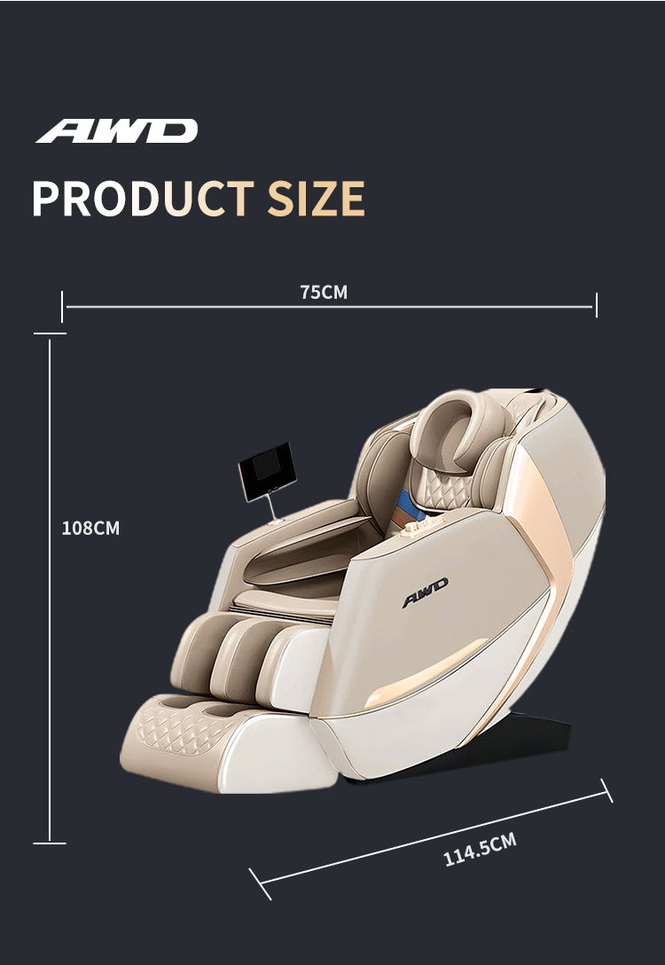 4D Massage Chair with SL-Track Technology, 18 kinds of Auto Programs - Dark Gray.