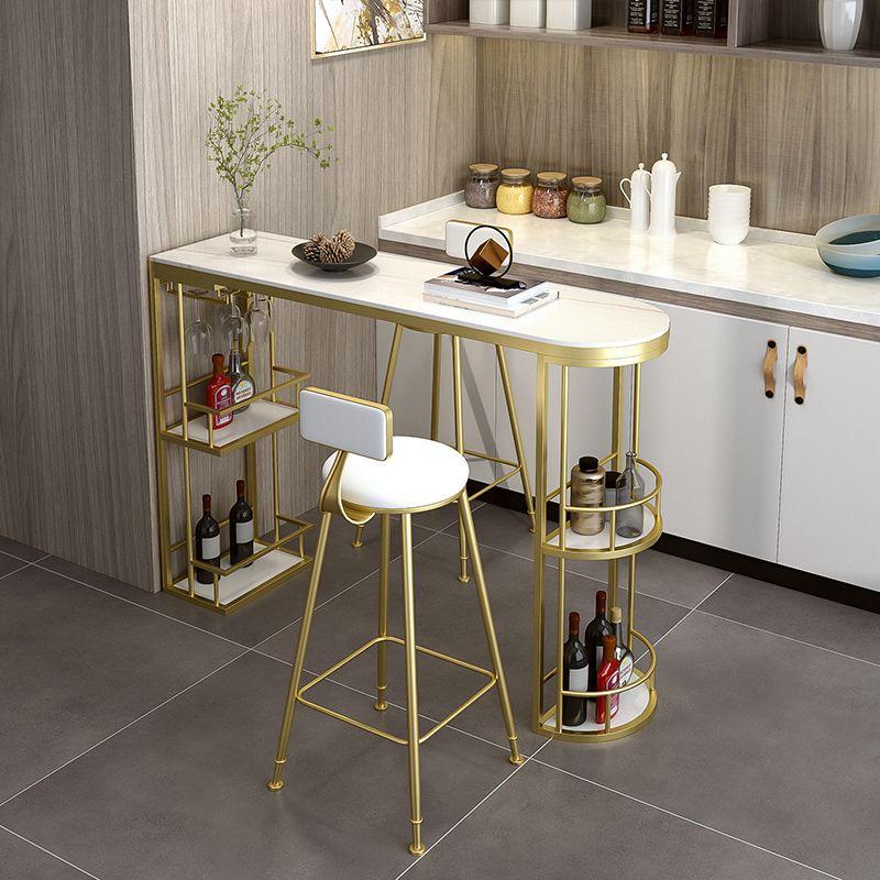 bar table with two chairs
