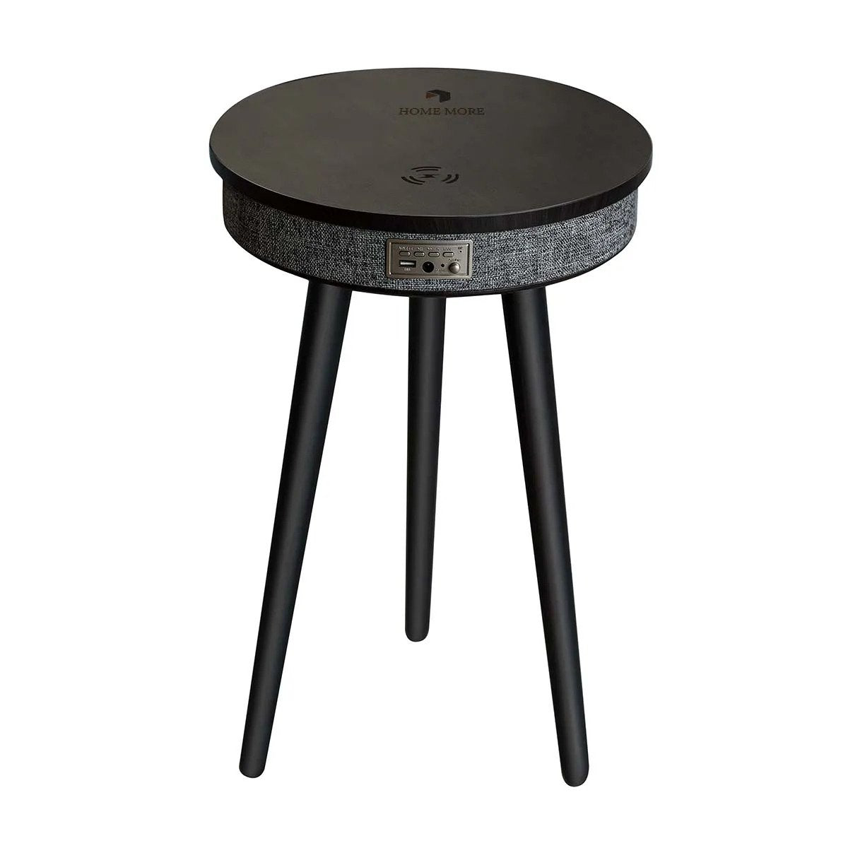 Modern Smart Table with Built in 360° Bluetooth Speaker & Wireless QI Charger.