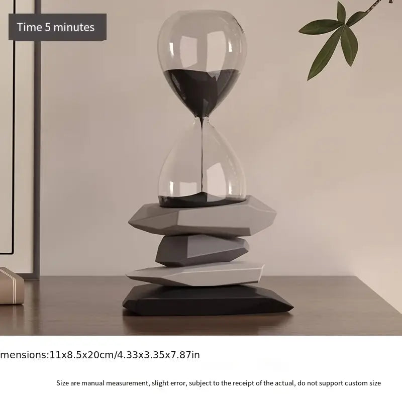 Minimalist Hourglass Timer Decorative Statue.