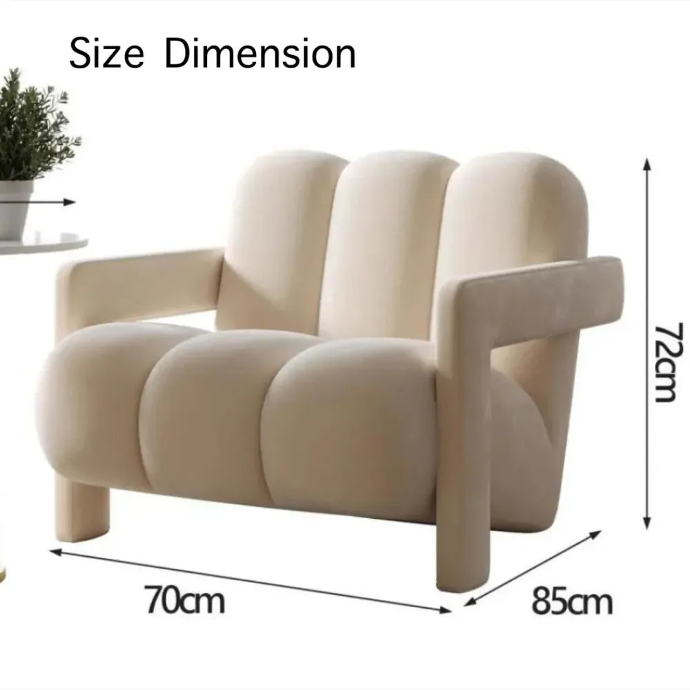 Modern Cloud-Inspired Accent Armchair.