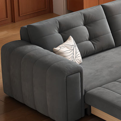 Pull-Out Sofa Bed, Convertible Sleeper Couch with Storage Box.