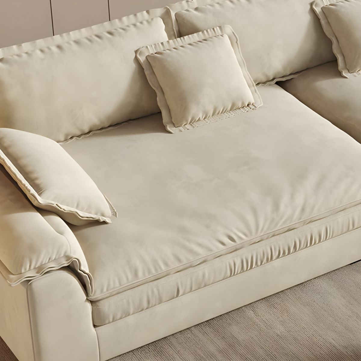 Elegant Wide Comfy Couch.