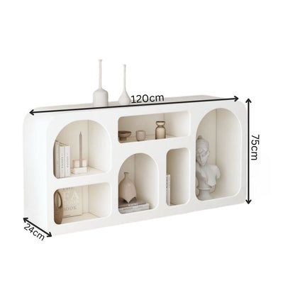 Freestanding Bookcase Rack, Modern Decoration Sideboard Bookshelf.