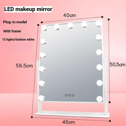 Hollywood Vanity Mirror with Dimmable LED Bulbs.