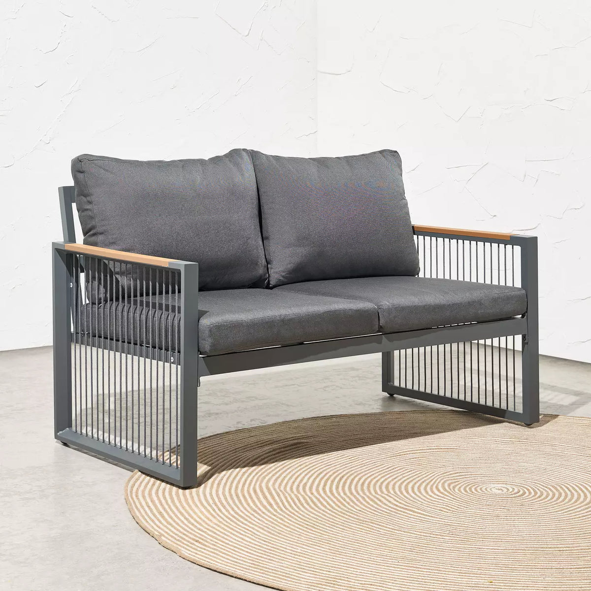 4-Seater Outdoor Lounge Sofa Set with Table