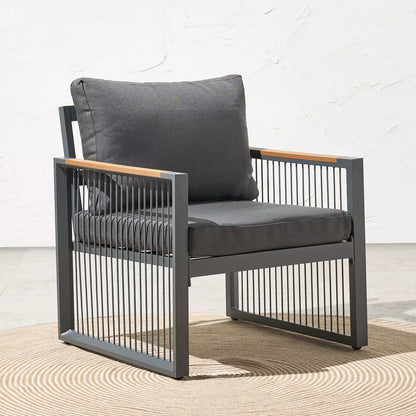 4-Seater Outdoor Lounge Sofa Set with Table