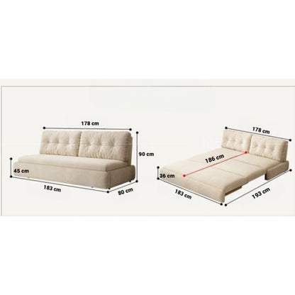 Armless Pull-out Sofa Bed.