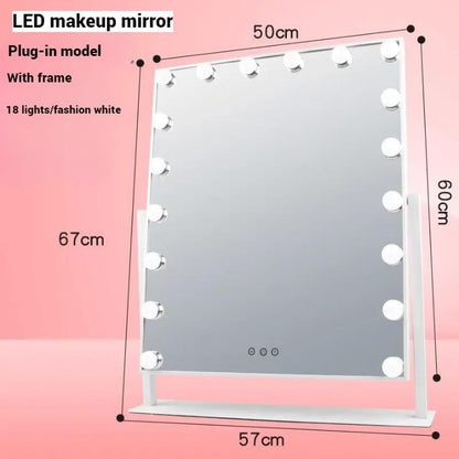 Hollywood Vanity Mirror with Dimmable LED Bulbs.