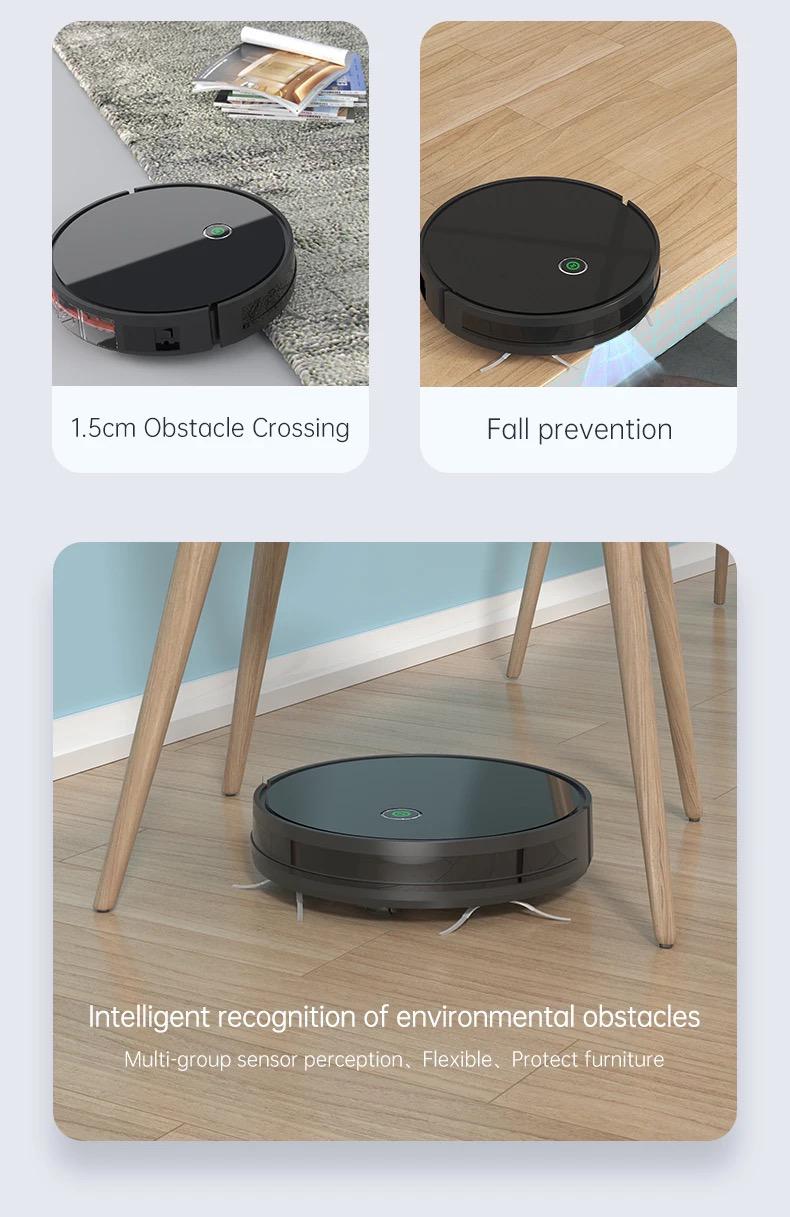 Robot Vacuum Cleaner, Mopping Robot Strong Suction 1800Pa.