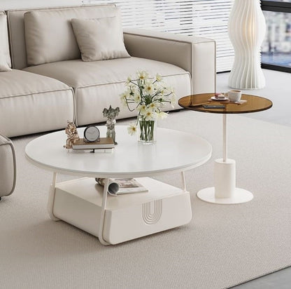 Round Coffee Table, Two Compact Tables in Distinctive Design, for Living room.