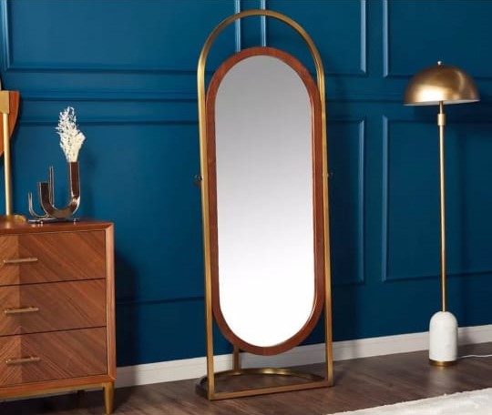 Full length store mirror oval