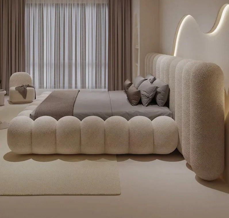 Modern Upholstered Cloud Bed.